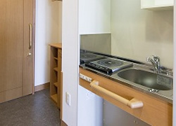そんぽの家岡山平田の居室キッチン