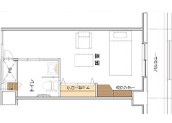 SOMPOケアラヴィーレ真駒内の間取り図Ａタイプ