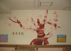 ベストライフ麻生Ⅱの食堂の壁画