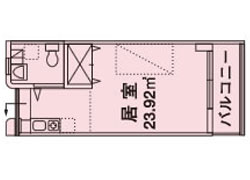 ウェルケア伊豆高原の居室(Aタイプ間取)