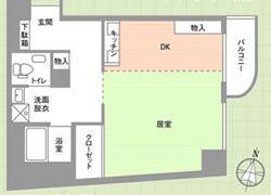 エイジトピア山手の居室(Bタイプ間取)