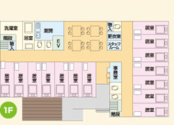 悠悠みらいの1階平面図