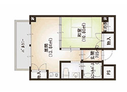 御前山倶楽部の居室(Ⅱタイプ)間取り