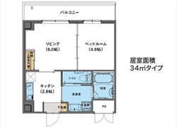 ディーフェスタ相模原の間取りタイプ例