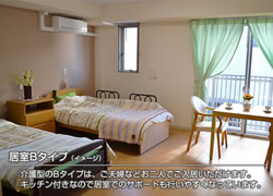学研ココファン文の里の居室Bタイプ